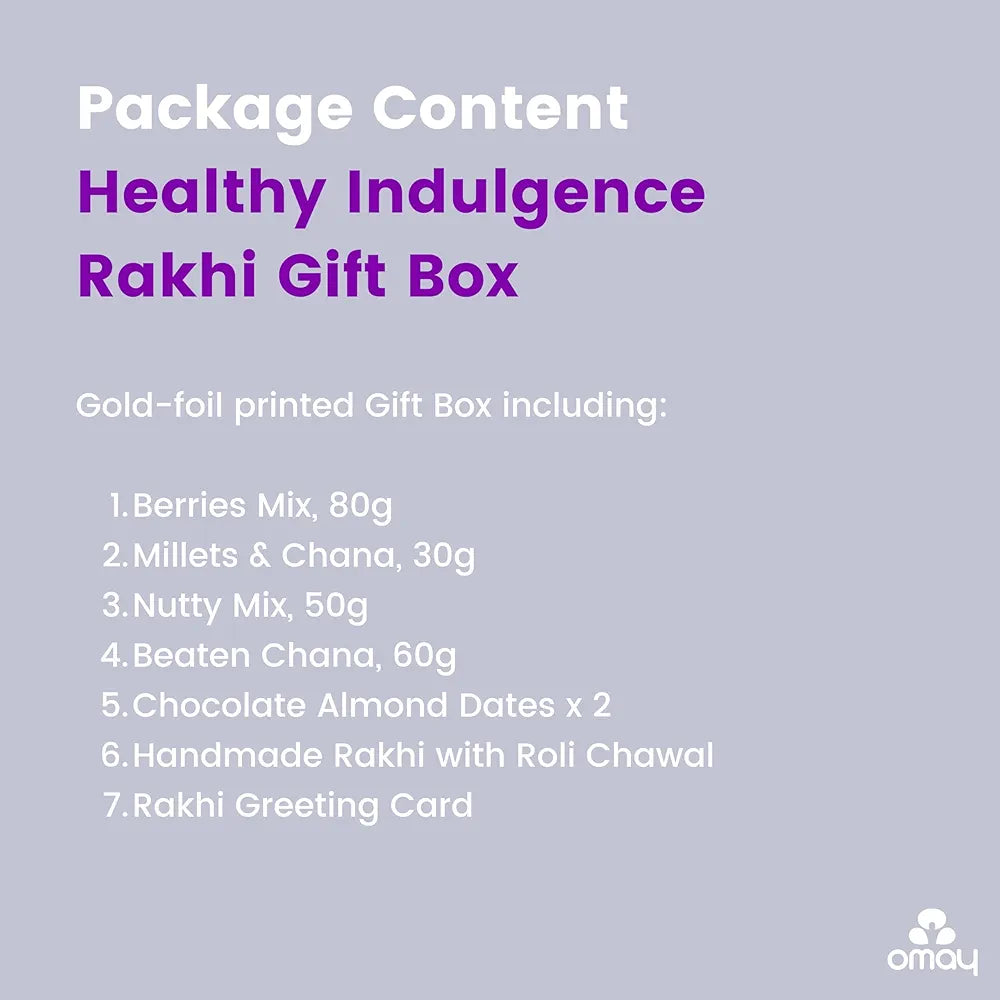 Omay Foods 8 Pcs_Healthy Indulgence Rakhi Gift Box