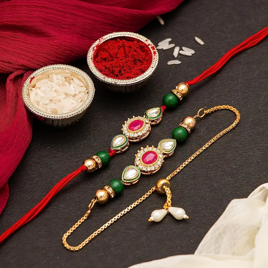 CraftVatika Rakhi Set for Brother and Bhabhi-2