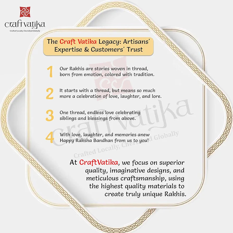 CraftVatika Rakhi Set for Brother and Bhabhi-2