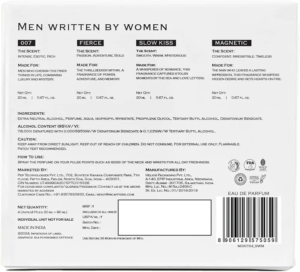 FIEN by mCaffeine Perfume Men Written By Women