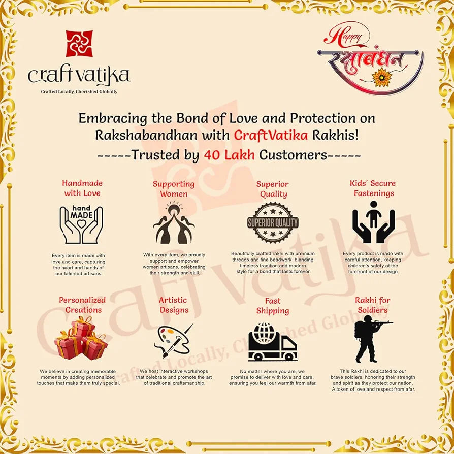 CraftVatika Rakhi Set for Brother and Bhabhi-2