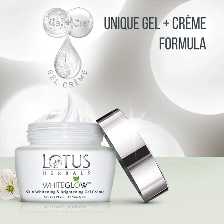 Lotus Herbals Whiteglow Skin Brightening Gel Crème SPF 25 PA+++ – 40g