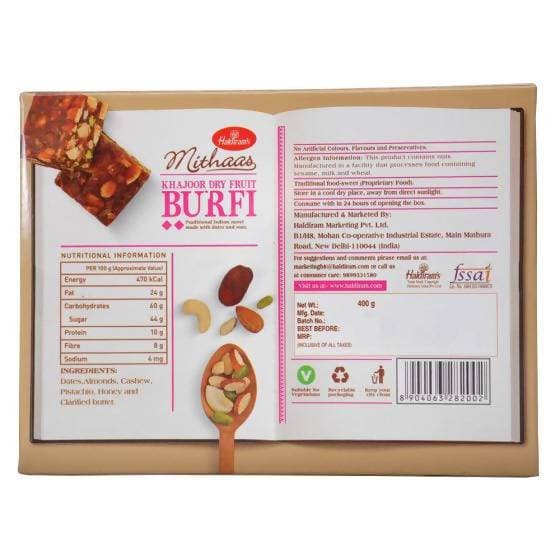 Haldiram's Khajoor Dry Fruit Burfi -500 gm