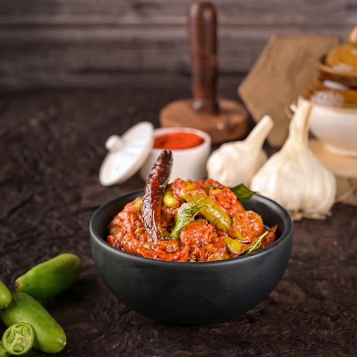 Vellanki Tindoora Pickle (Donda Kaya Pickles) - With Garlic