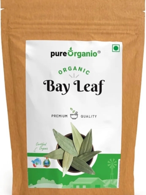Pure Organio Organic Bay Leaf Whole Tej Patta Dried bay leaves Indian Spices (100 Gm)