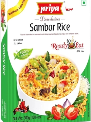 Priya Ready To Eat Sambar Rice 300g (Pack of 2) I Total 600gm