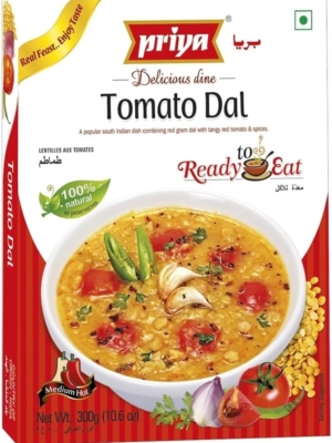 Priya Authentic Ready to Eat Tomato Dal - 300g (Pack of 2) - I Total 600gm