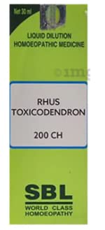 SBL Rhus Toxicodendron Dilution 200 CH (30ml)- Pack of 2