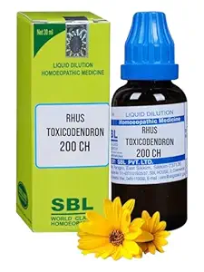SBL Rhus Toxicodendron 200 Homeopathic Medicine - Set of 1 Bottle