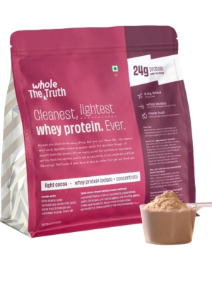The Whole Truth Whey Protein Isolate+Concentrate | Light Cocoa 1 kg