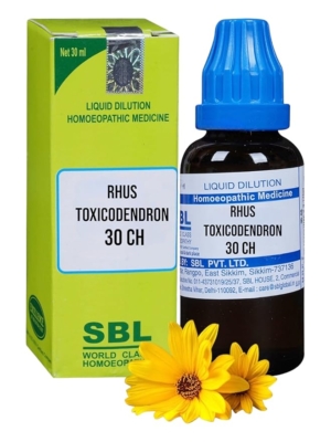 SBL Rhus Toxicodendron 30 Homeopathic Medicine - Set of 1 Bottle