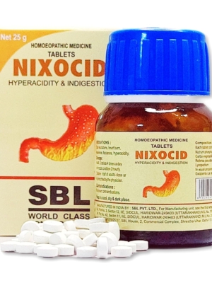 Nixocid tablets sbl homeopathy || pack of 2 (25gx2)