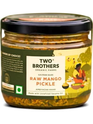 Two Brothers Organic Farms - Raw Mango Pickle - 300 G