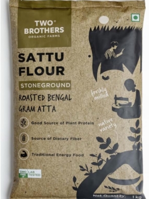 Two Brothers Organic Farms Sattu Atta (1 kg) | Made Using Bengal Gram