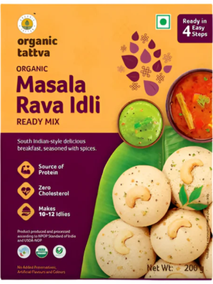 Organic Tattva  Masala Rava Idli Ready Mix -200 gm