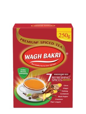 Wagh Bakri Premium Spiced Tea | With 7 Refreshing Spices |250 Gram, Black Tea